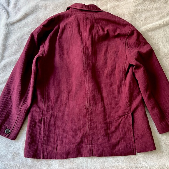 NWT Madewell Hayfield Double-Breasted Blazer Vintage Mulberry Size M - Picture 3 of 8